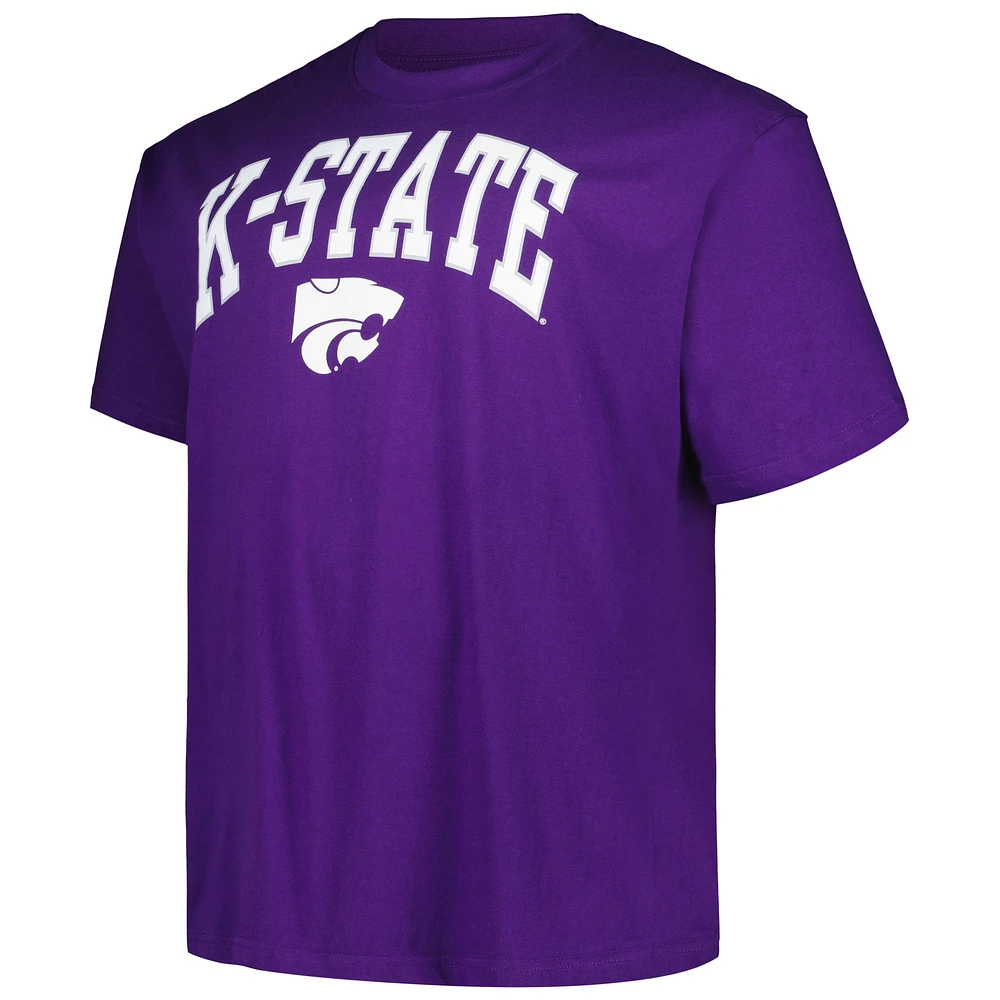 Men's Champion Purple Kansas State Wildcats Big & Tall Arch Over Logo T-Shirt