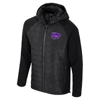 Men's Colosseum  Black Kansas State Wildcats Block The Sun Full-Zip Hoodie Jacket