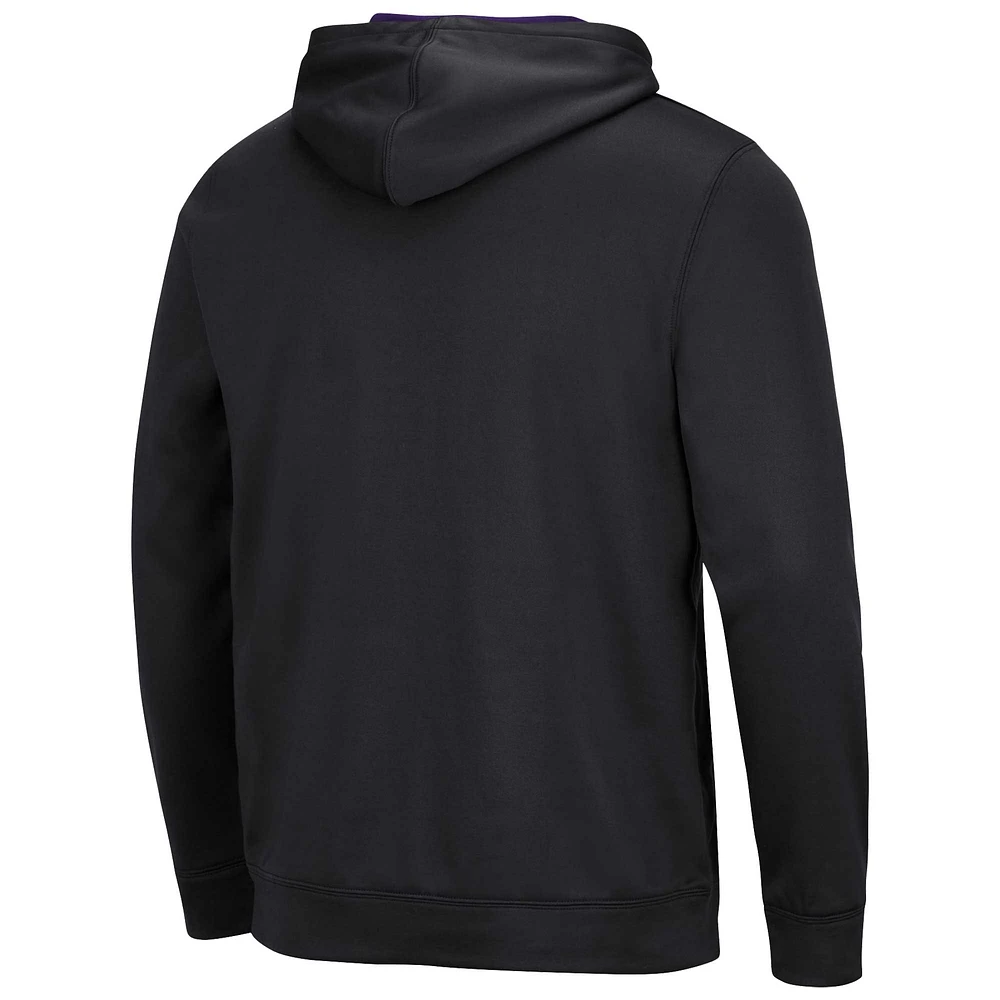 Men's Colosseum Black Kansas State Wildcats Resistance Pullover Hoodie