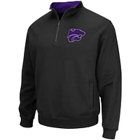 Men's Colosseum Black Kansas State Wildcats Tortugas Logo Quarter-Zip Jacket