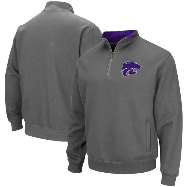 Veste Colosseum Charcoal Kansas State Wildcats Tortugas Logo Quarter-Zip pour homme