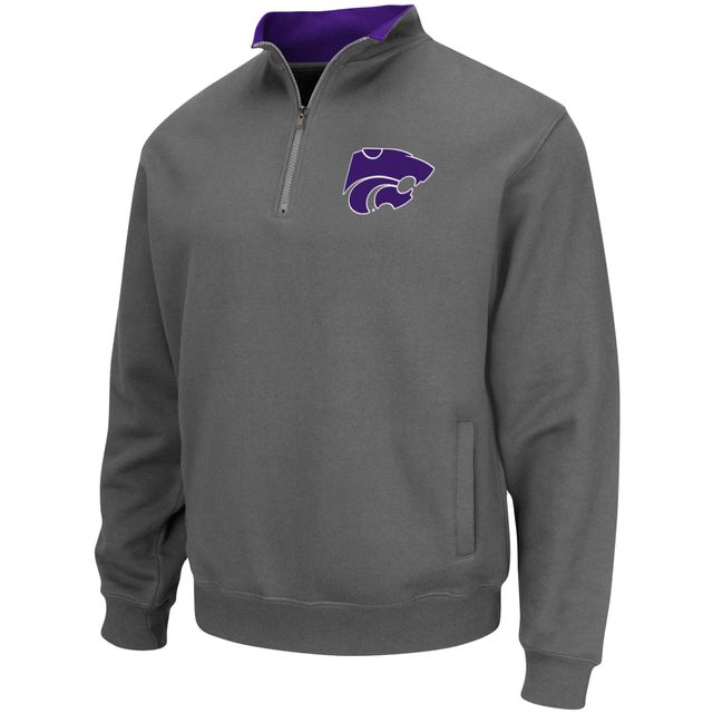Veste Colosseum Charcoal Kansas State Wildcats Tortugas Logo Quarter-Zip pour homme