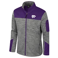 Men's Colosseum  Gray/Purple Kansas State Wildcats Guard Full-Zip Jacket