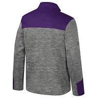 Men's Colosseum  Gray/Purple Kansas State Wildcats Guard Full-Zip Jacket