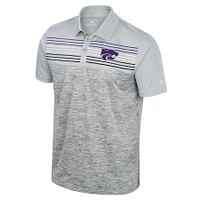 Men's Colosseum Gray Kansas State Wildcats Cybernetic Polo