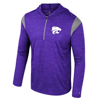 Men's Colosseum Purple Kansas State Wildcats Dozer Half-Zip Windshirt