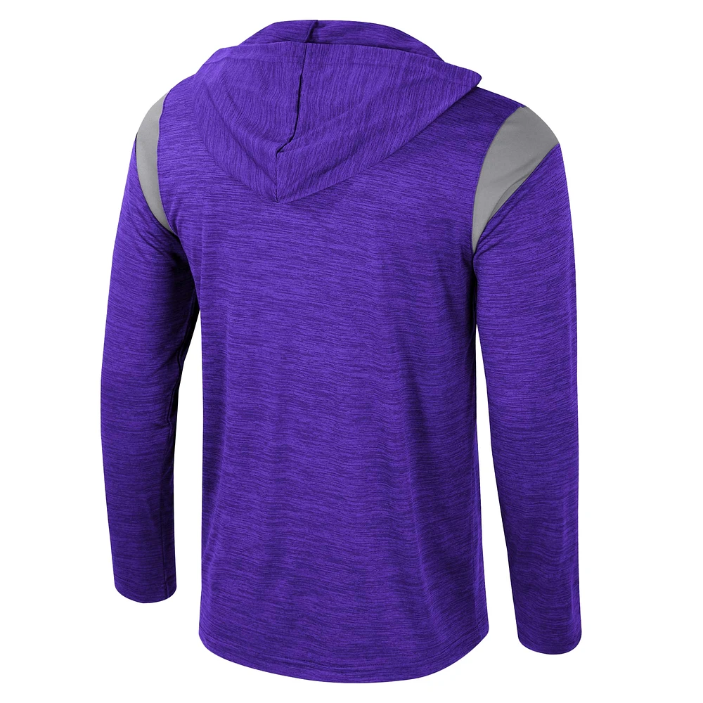 Men's Colosseum Purple Kansas State Wildcats Dozer Half-Zip Windshirt