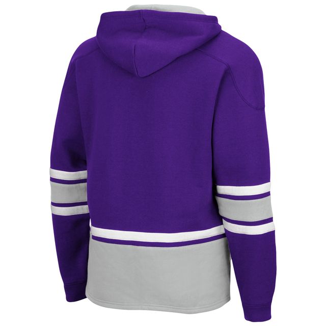 Chandail à capuchon pour homme Colosseum Kansas State Wildcats lacets 3.0 violet