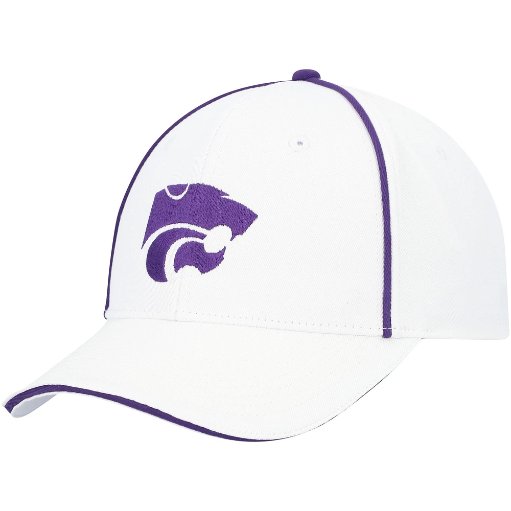Men's Colosseum  White Kansas State Wildcats Take Your Time Snapback Hat