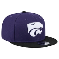 Men's New Era Purple/Black Kansas State Wildcats Two-Tone 9FIFTY Snapback Hat