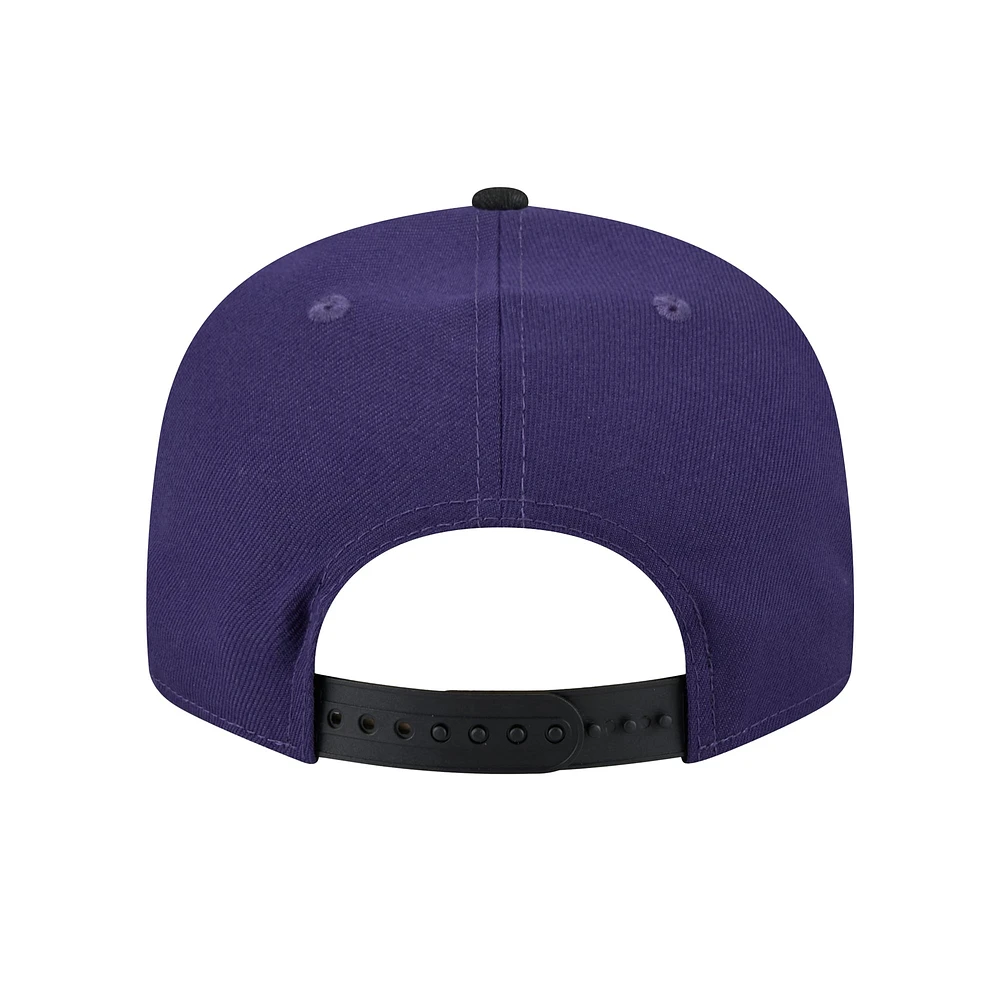 Men's New Era Purple/Black Kansas State Wildcats Two-Tone 9FIFTY Snapback Hat