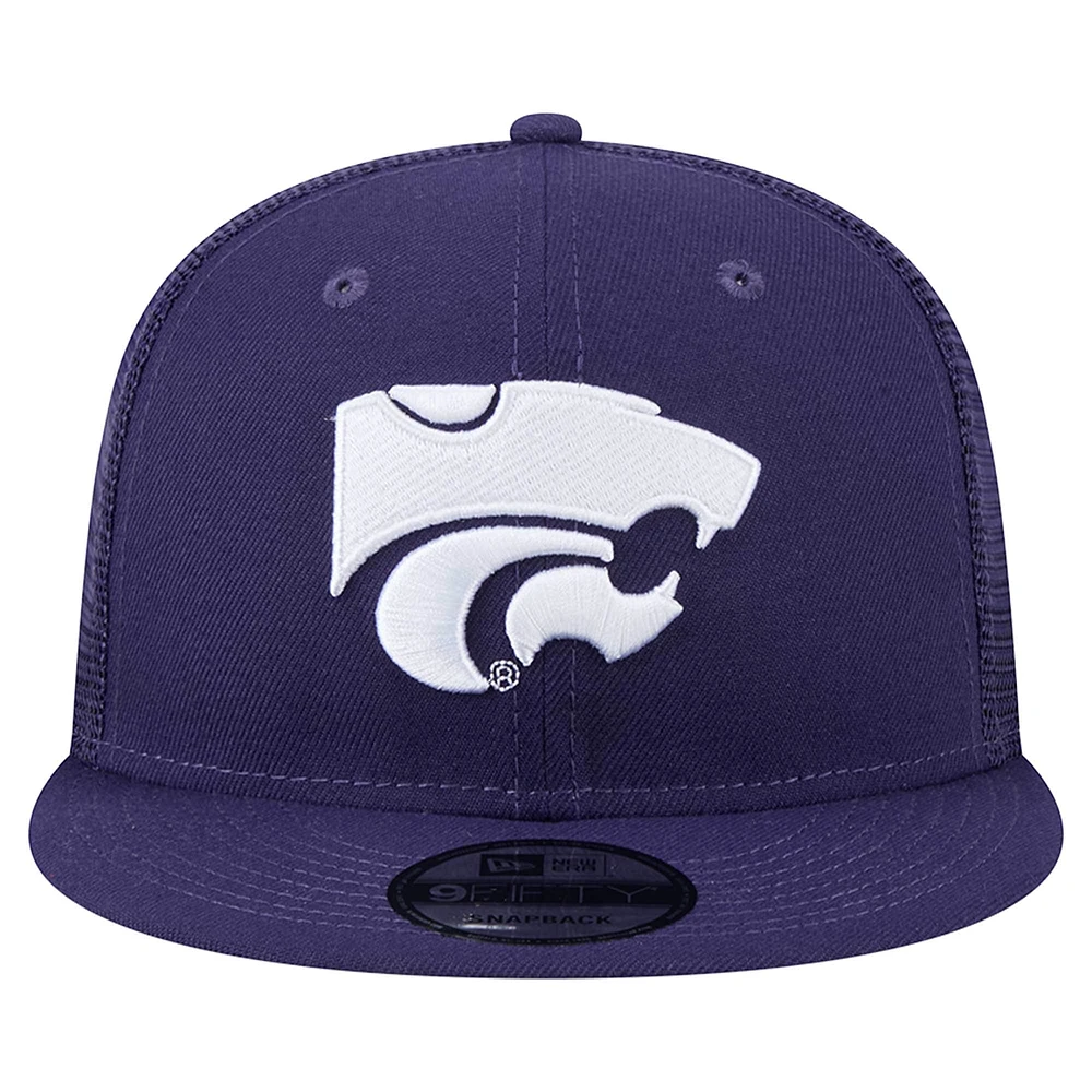 Men's New Era Purple Kansas State Wildcats 9FIFTY Trucker Snapback Hat