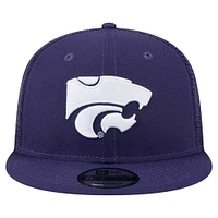 Men's New Era Purple Kansas State Wildcats 9FIFTY Trucker Snapback Hat