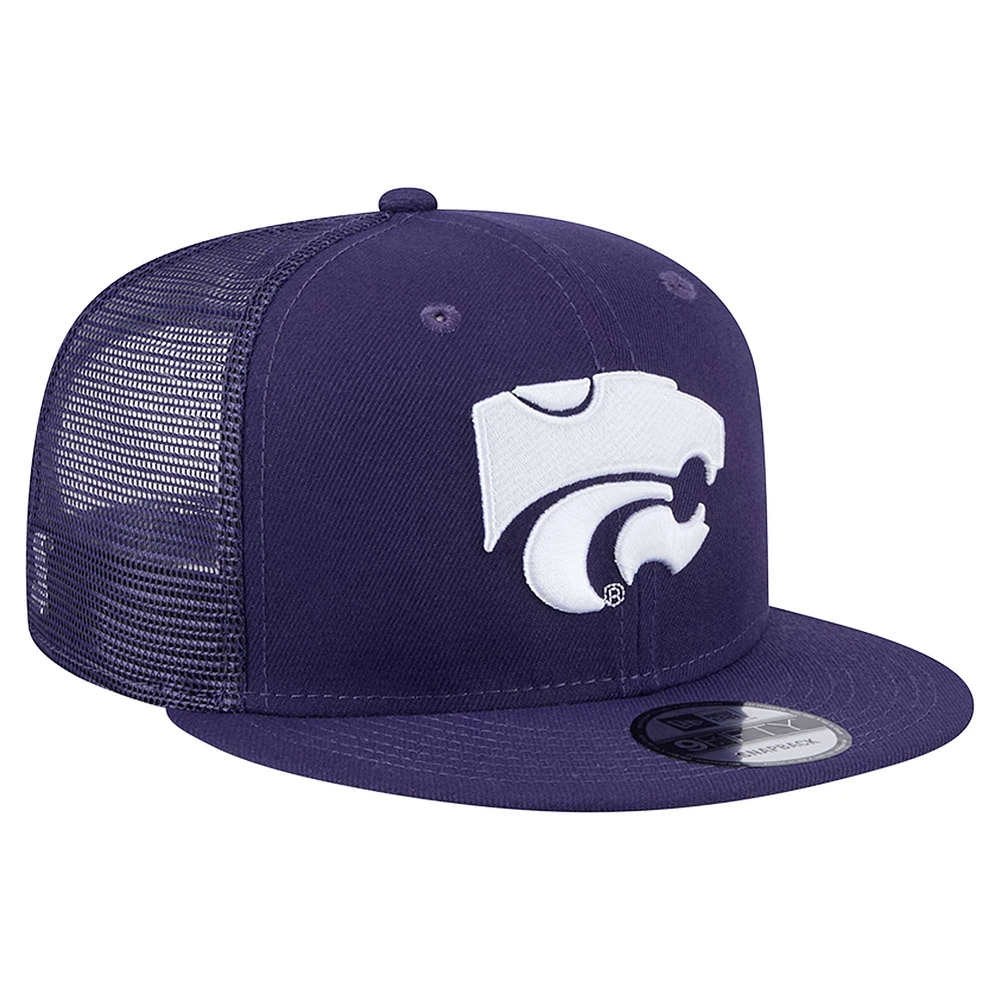 Men's New Era Purple Kansas State Wildcats 9FIFTY Trucker Snapback Hat