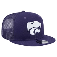 Men's New Era Purple Kansas State Wildcats 9FIFTY Trucker Snapback Hat