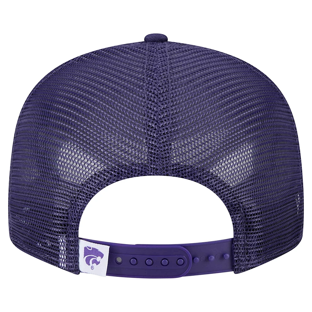 Men's New Era Purple Kansas State Wildcats 9FIFTY Trucker Snapback Hat