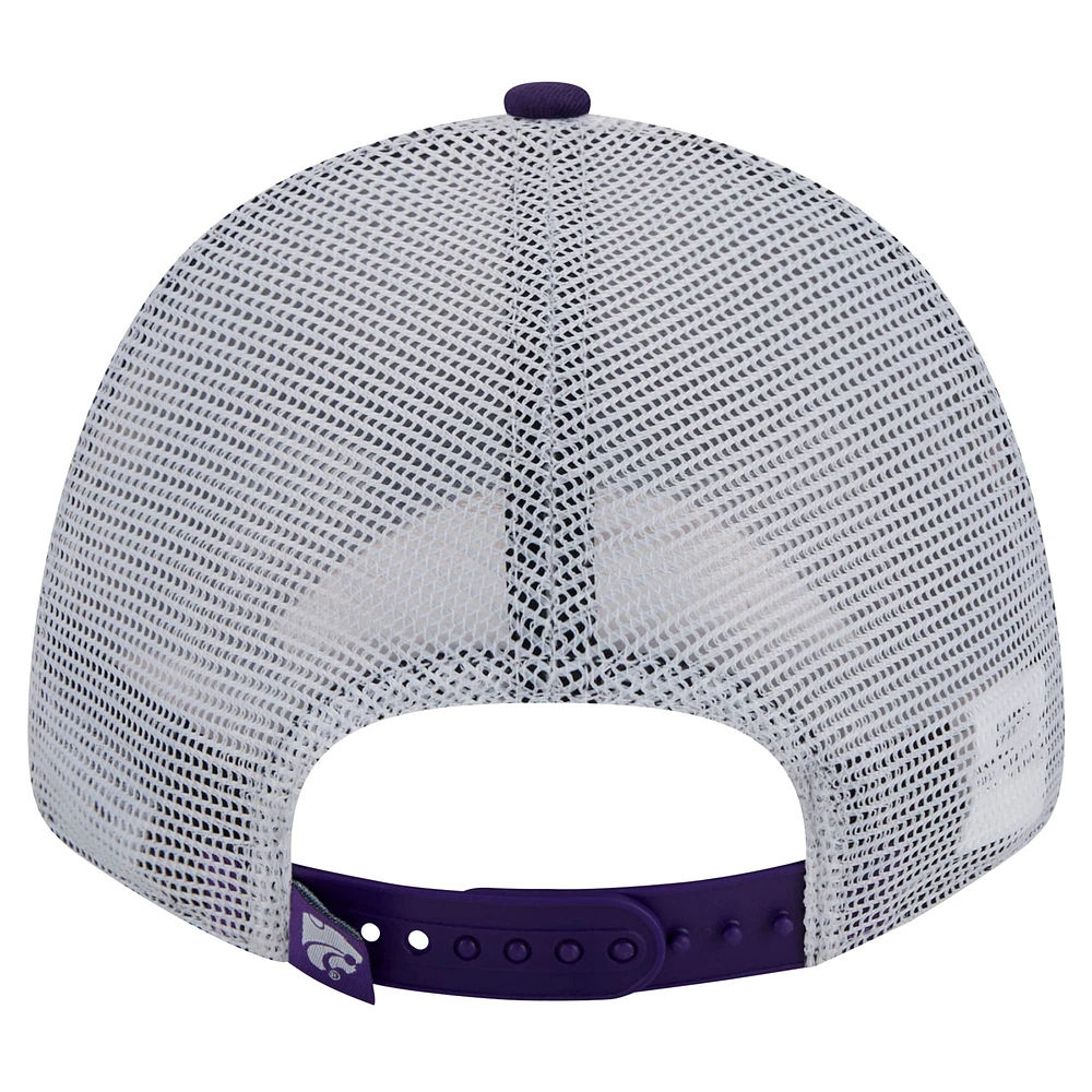 Men's New Era  Purple Kansas State Wildcats Trucker 9FORTY Adjustable Hat