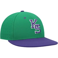 Casquette ajustée Nike Kansas State Wildcats Aero True Baseball Performance pour homme, verte