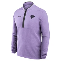 Men's Nike Purple Kansas State Wildcats Coaches Courtside Basketball Victory Performance Quarter-Zip Top