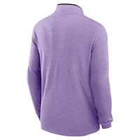 Men's Nike Purple Kansas State Wildcats Coaches Courtside Basketball Victory Performance Quarter-Zip Top
