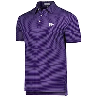 Men's Peter Millar Purple Kansas State Wildcats Crafty Performance Jersey Polo