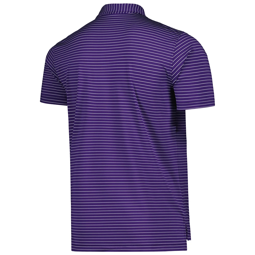 Men's Peter Millar Purple Kansas State Wildcats Crafty Performance Jersey Polo