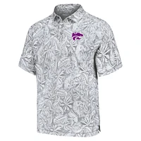 Men's Tommy Bahama Gray Kansas State Wildcats Tropical Score IslandZone Polo