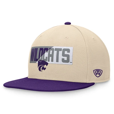 Casquette Snapback Goalaso Top of the World pour hommes, kaki, Kansas State Wildcats