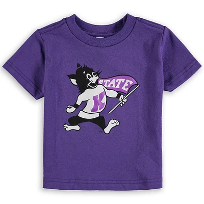 T-shirt violet à gros logo des Wildcats de l'État du Kansas pour tout-petit