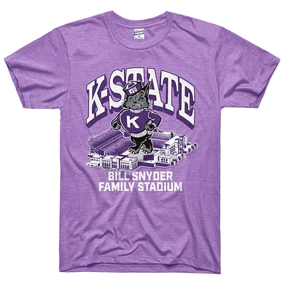 T-shirt unisexe Charlie Hustle violet Kansas State Wildcats Bill Snyder Family Stadium Tri-Blend