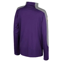 Youth Colosseum  Purple Kansas State Wildcats OHT Military Appreciation Cyclone Quarter-Zip Windshirt