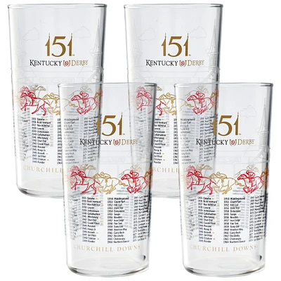 151st Kentucky Derby 4-Pack Mint Julep Glass Set