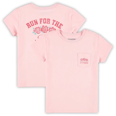 Girls Preschool Vineyard Vines  Pink Kentucky Derby Distressed Run for the Roses T-Shirt