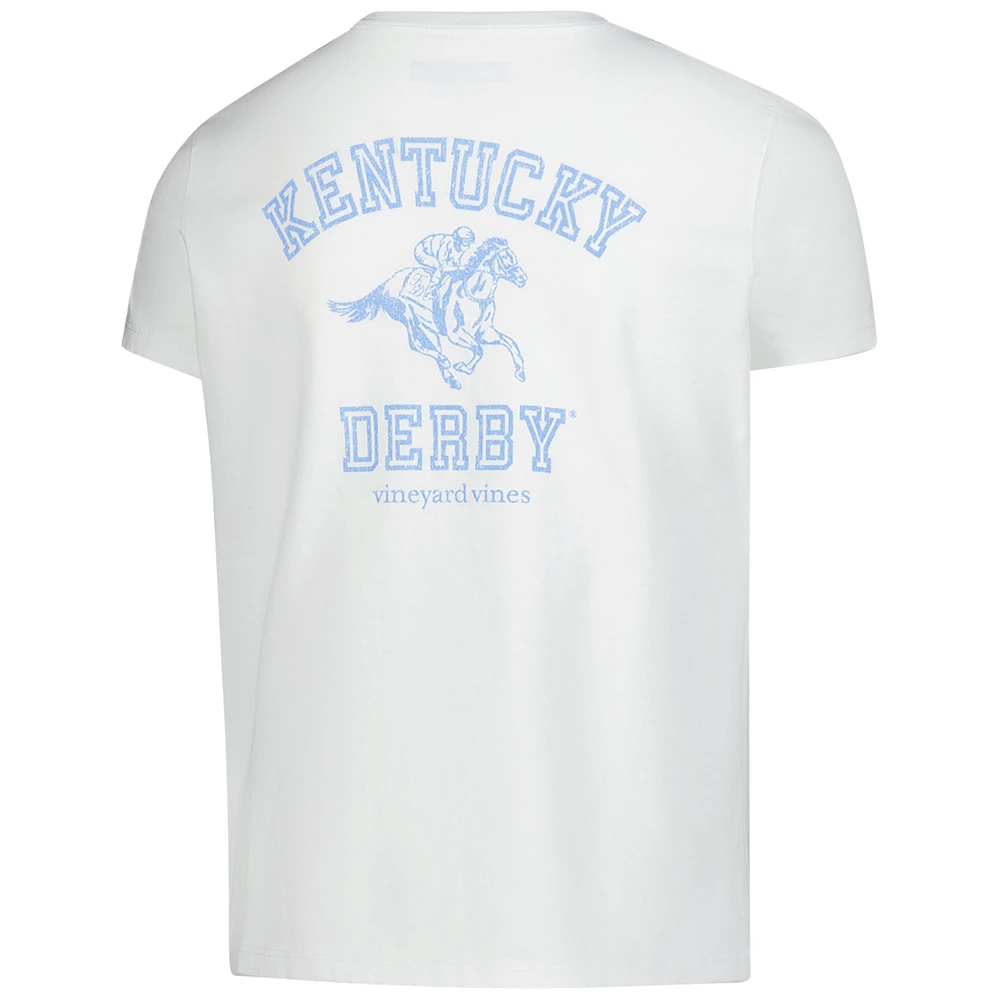 Girl's Youth Vineyard Vines  White Kentucky Derby Distressed T-Shirt