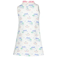 Girls Youth White Kentucky Derby Lizzie's Luxe Leisure Dress