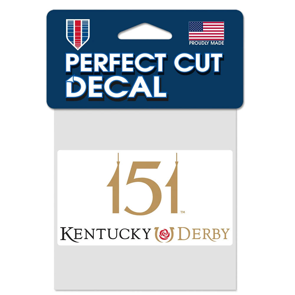 WinCraft 151st Kentucky Derby 4" x 4" Perfect Cut Decal