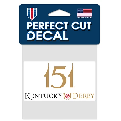 WinCraft 151st Kentucky Derby 4" x 4" Perfect Cut Decal