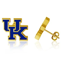 Dayna Designs Kentucky Wildcats Boucles d'oreilles en émail plaqué or