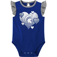 Girls Newborn & Infant Royal/Heather Gray Kentucky Wildcats Spread the Love 2-Pack Bodysuit Set
