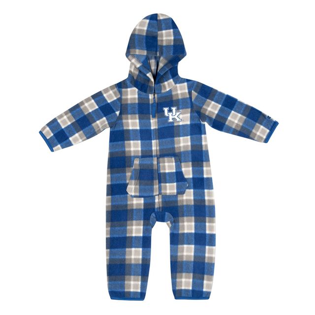 Pull Colosseum Royal/Gris Kentucky Wildcats Farays Plaid Full-Zip Hoodie Jumper