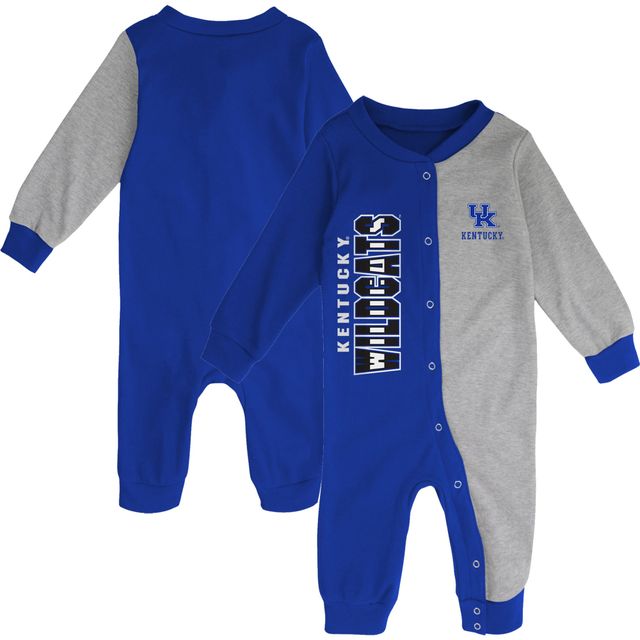 Dormeuse deux tons pour bébé des Wildcats du Kentucky à la mi-temps, bleu royal/gris chiné