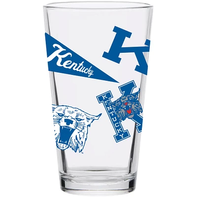 Chats sauvages du Kentucky 16oz. Verre à pinte vintage Medley