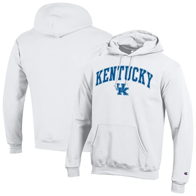 Men's Champion  White Kentucky Wildcats Arch Over Logo Pullover Hoodie