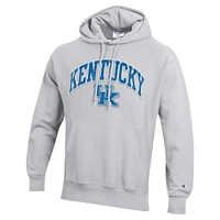 Men's Champion Heather Gray Kentucky Wildcats Vault Late Night Reverse Weave Pullover Hoodie