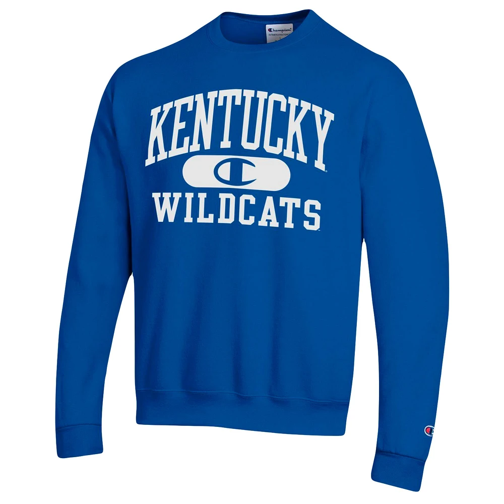 Men's Champion Royal Kentucky Wildcats Arch Pill Sweatshirt