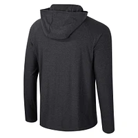 Men's Colosseum Black Kentucky Wildcats Cloud Jersey Raglan Long Sleeve Hoodie T-Shirt