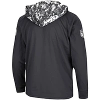 Men's Colosseum Charcoal Kentucky Wildcats OHT Military Appreciation Digi Camo Quarter-Zip Hoodie