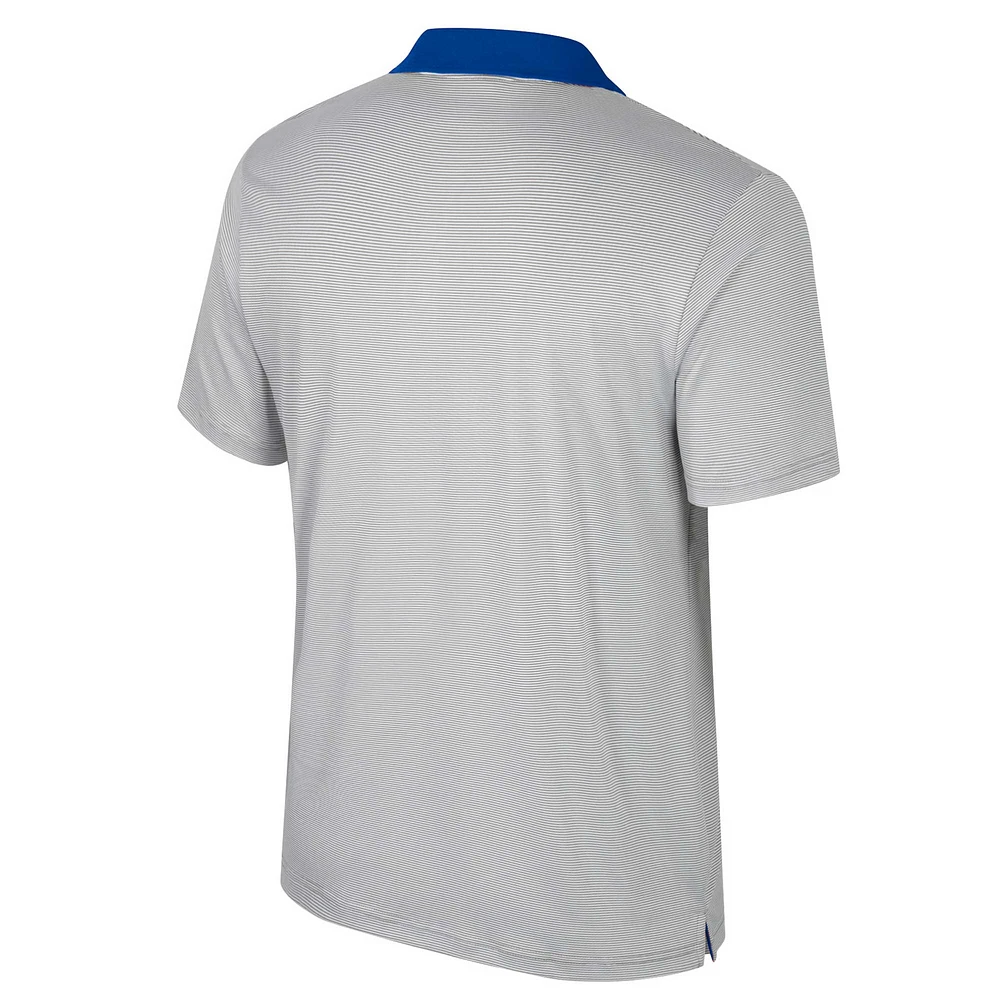 Men's Colosseum Gray Kentucky Wildcats Big & Tall Tuck Striped Polo