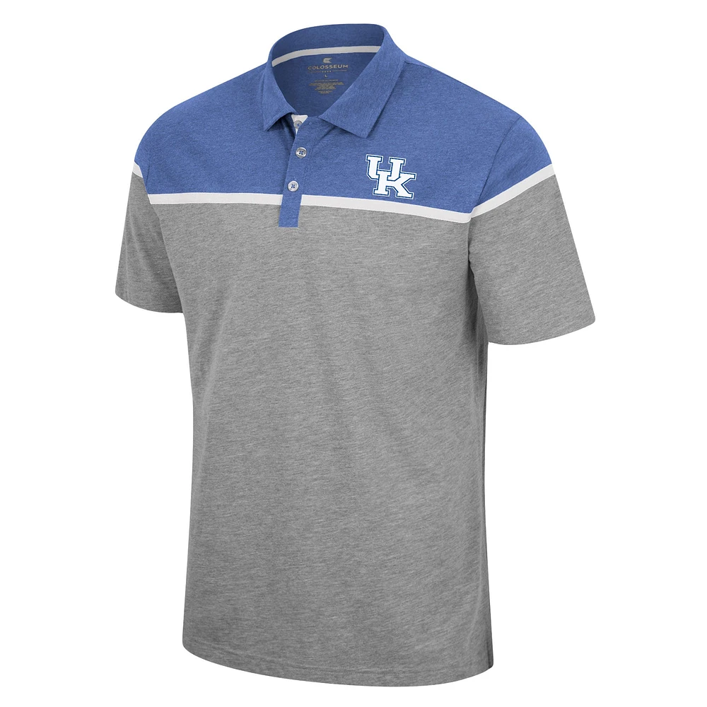 Men's Colosseum Heather Gray Kentucky Wildcats Chamberlain Polo