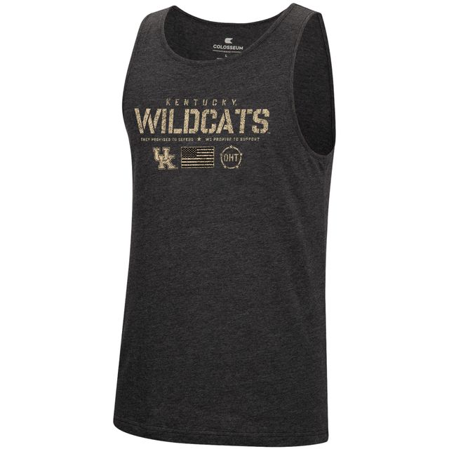 Débardeur Colosseum Heathered Black Kentucky Wildcats Military Appreciation OHT Transport pour homme